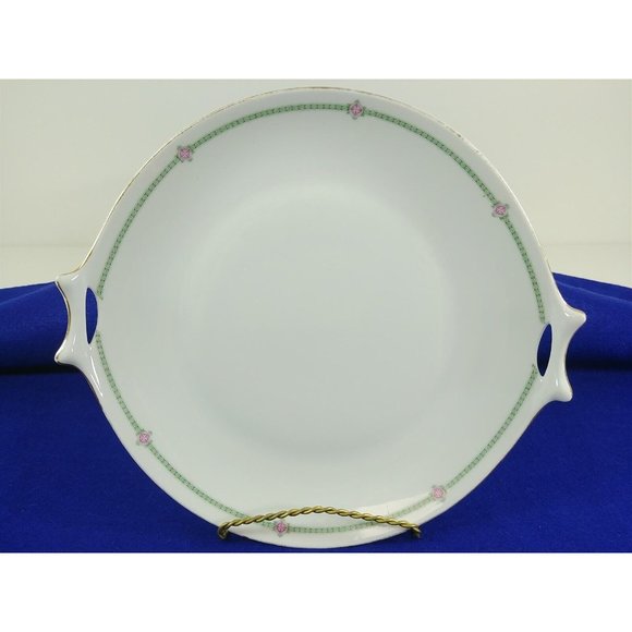 Bavaria Hutschenreuther Porcelain Plate w/ Handles Gold Trimmed 9" - Picture 9 of 12